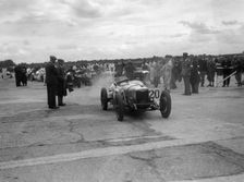 Riley 9 Brooklands at the LCC Relay GP, Brooklands, 25 July 1931. Artist: Bill Brunell