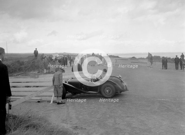 Riley competing in the RSAC Scottish Rally, 1934. Artist: Bill Brunell.