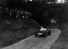 Riley competing in the Shelsley Walsh Hillclimb, Worcestershire, 1935. Artist: Bill Brunell