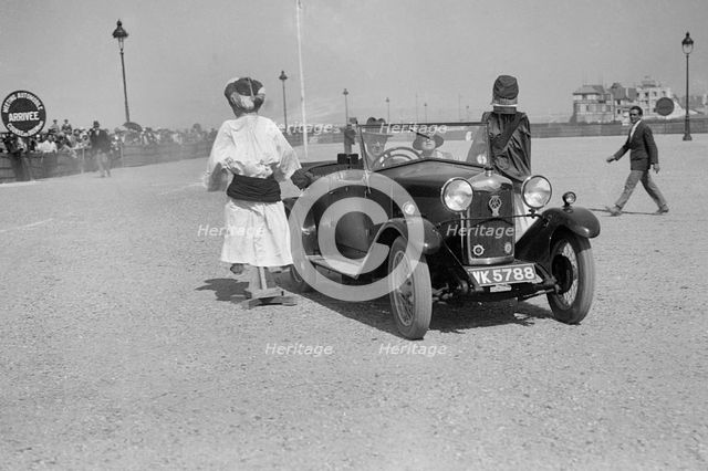Riley at the Boulogne Motor Week, France, 1928. Artist: Bill Brunell.