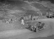 Riley Falcon or 4-light Kestrel of GCS Turner, RSAC Scottish Rally, Devil's Elbow, Glenshee, 1934. Artist: Bill Brunell