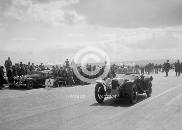 Riley Imp 2-seater of Dorothy Champney competing in the RSAC Scottish Rally, 1934. Artist: Bill Brunell.