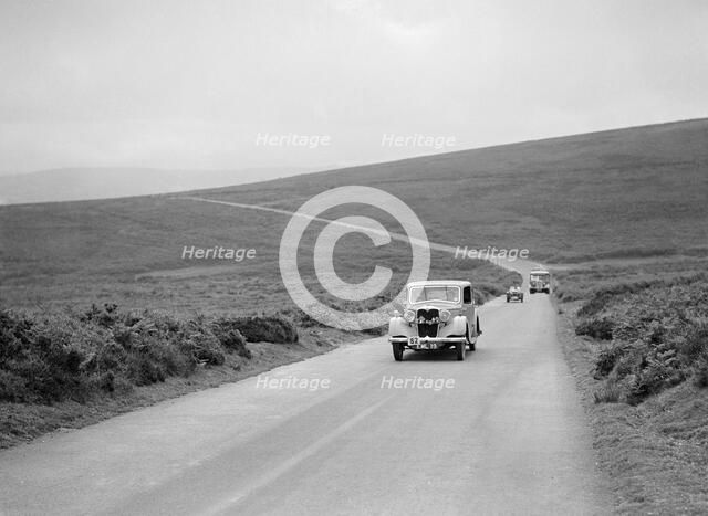 Riley of JM Laing, winner of a bronze award at the MCC Torquay Rally, July 1937. Artist: Bill Brunell.