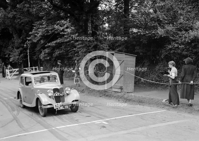 Riley of JM Laing, winner of a bronze award at the MCC Torquay Rally, July 1937. Artist: Bill Brunell.