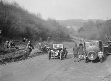 Riley open 4-seater tourer at the JCC Half-Day Trial, Ranmore Common, Dorking, Surrey, 1930. Artist: Bill Brunell