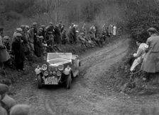 Riley Lynx of AR Rye competing in the MCC Lands End Trial, 1935. Artist: Bill Brunell