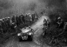 Riley Lynx open 4-seater of VNG Seeney competing in the MCC Lands End Trial, 1935. Artist: Bill Brunell