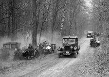 Riley Monaco of CD Allen competing in the Sunbeam Motor Car Club Bognor Trial, 1929. Artist: Bill Brunell