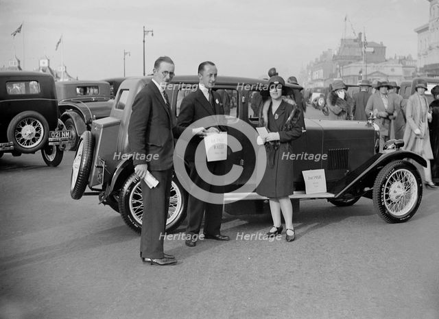 Riley Monaco saloon at the Southport Rally, 1928. Artist: Bill Brunell.