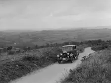 Riley Monaco saloon of VJ Fishleigh competing in the MCC Torquay Rally, 1938. Artist: Bill Brunell