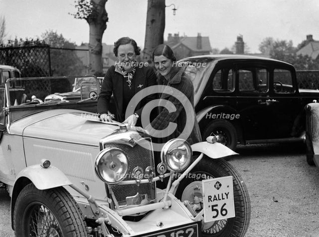 Riley Sprite of Kay Hague at the RAC Rally, 1938. Artist: Bill Brunell.