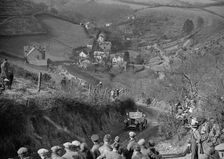Riley Tourer competing in the MCC Lands End Trial, Beggars Roost, Devon, 1928 or 1929. Artist: Bill Brunell