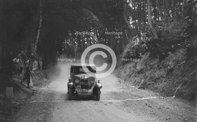 Riley taking part in a motoring trial, c1930s. Artist: Bill Brunell.