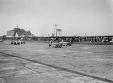 Rileys of Cyril Whitcroft and AG Miller competing in the BRDC 500 Mile Race, Brooklands, 1931. Artist: Bill Brunell
