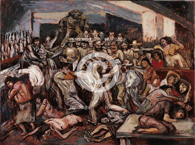 Riña en un cabaret, 1944. Creator: Orozco, José Clemente (1883-1949).