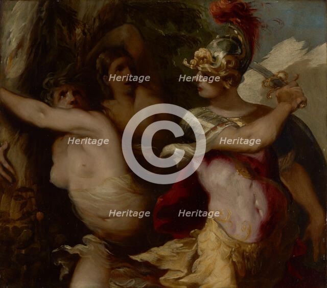 Rinaldo's Conquest of the Enchanted Forest, about 1650-1655. Creator: Francesco Maffei.