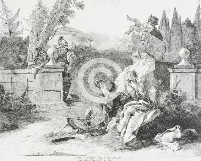 Rinaldo and Armida, c1758. Creator: Lorenzo Tiepolo.