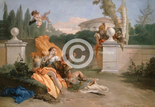 Rinaldo and Armida in Her Garden, 1742/45. Creator: Giovanni Battista Tiepolo.