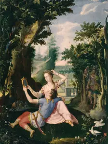 Rinaldo and Armida in the Enchanted Garden, c1581-1611. Creator: Jan Soens