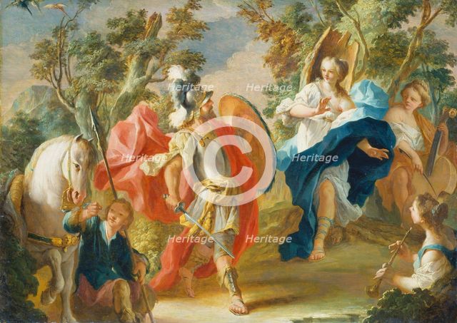 Rinaldo and Armida in the Magic Forest, 1730-1738. Creator: Anton Kern.
