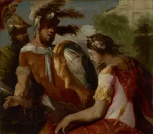 Rinaldo and the Mirror-Shield, about 1650-1655. Creator: Francesco Maffei