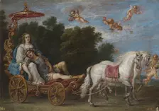 Rinaldo carried in a dream to the Fortunate Isles, between 1628 and 1630. Creator: David Teniers II