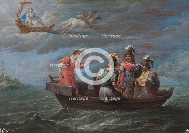 Rinaldo flees the Fortunate Isles, between 1628 and 1630. Creator: David Teniers II.