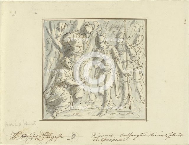 Rinaldo gets new weapons, 1677-1755. Creator: Elias van Nijmegen.
