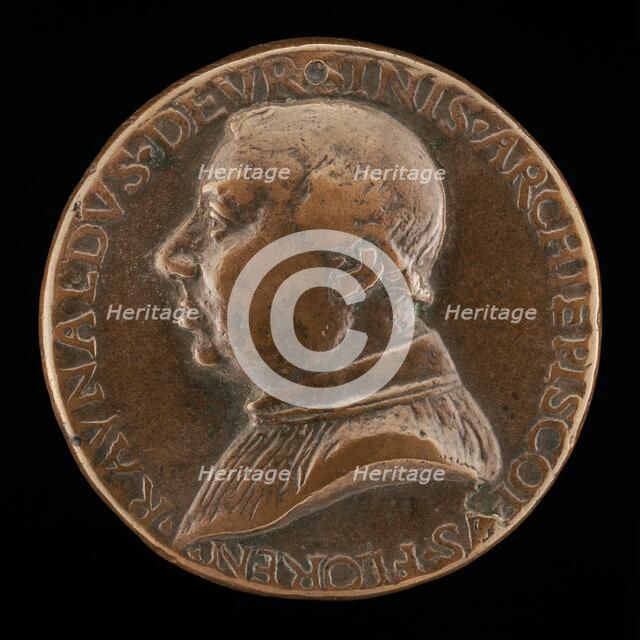 Rinaldo Orsini, d. 1510, Archibishop of Florence 1474 [obverse], probably 1485. Creator: Niccolo Fiorentino.