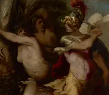 Rinaldo's Conquest of the Enchanted Forest, about 1650-1655. Creator: Francesco Maffei