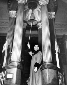 Ringing the Lutine Bell, Lloyd's, London, c1955. Creator: Arthur Charles Kirby Ware