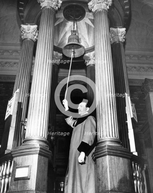 Ringing the Lutine Bell, Lloyd's, London, c1955. Creator: Arthur Charles Kirby Ware.