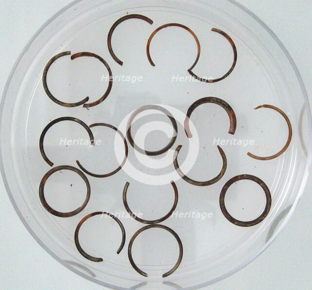 Rings and Ring Fragments, Coptic, 4th century. Creator: Unknown.