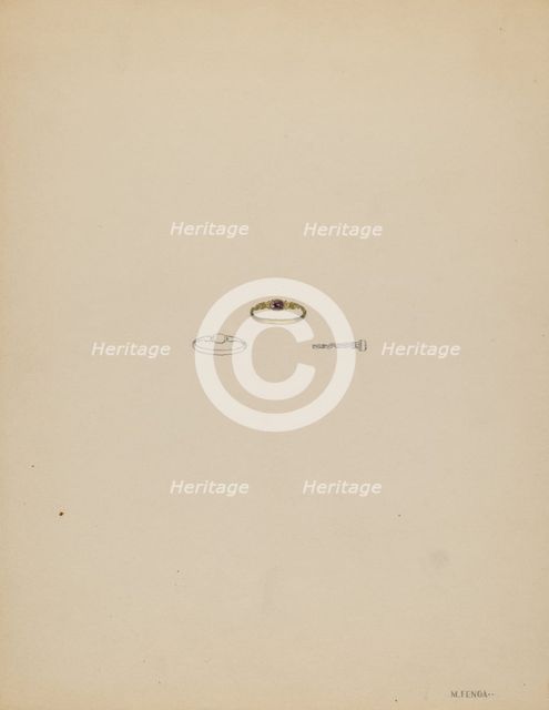 Ring, 1935/1942. Creator: Michael Fenga.