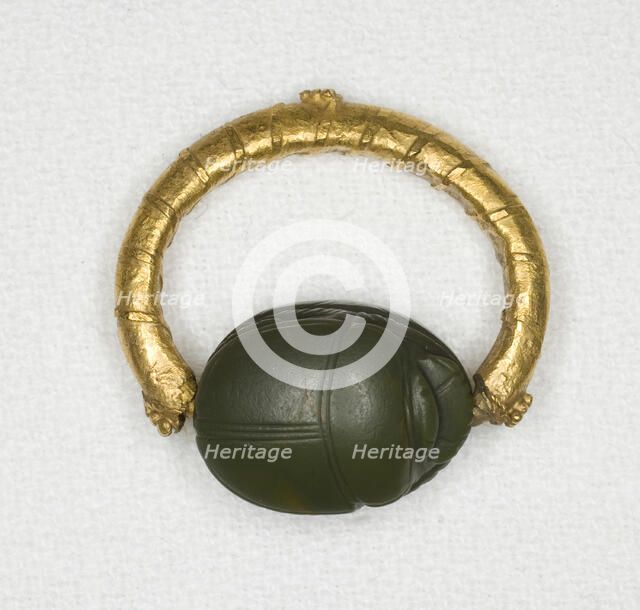 Ring with a Scarab Bezel, Egypt, Middle Kingdom-Second Intermediate Period (about 1985-1550 BCE). Creator: Unknown.