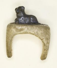 Ring with a Recumbent Lion, Egypt, New Kingdom, Dynasty 18-20 (about 1550-1069 BCE). Creator: Unknown