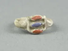 Ring with Inlaid Openwork Bezel, Egypt, New Kingdom, Dynasty 18 (about 1350 BCE). Creator: Unknown