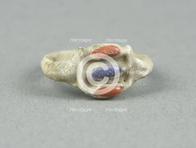 Ring with Inlaid Openwork Bezel, Egypt, New Kingdom, Dynasty 18 (about 1350 BCE). Creator: Unknown.