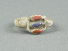 Ring with Inlaid Openwork Bezel, Egypt, New Kingdom, Dynasty 18 (about 1350 BCE). Creator: Unknown