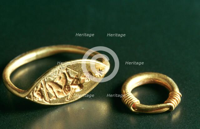 Ring with Inscription, Jewelery, Tunisia, c3rd-4th Century. Artist: Unknown