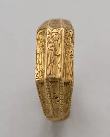 Ring with the Virgin and Child and Saints Margaret and Catherine, England, c. 1425-c. 1480. Creator: Unknown