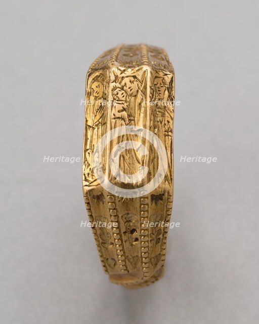 Ring with the Virgin and Child and Saints Margaret and Catherine, England, c. 1425-c. 1480. Creator: Unknown.