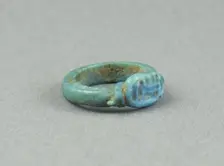 Ring: Amun-Ra, flanked by nb signs, Egypt, New Kingdom, Dynasty 18 (about 1390 BCE). Creator: Unknown