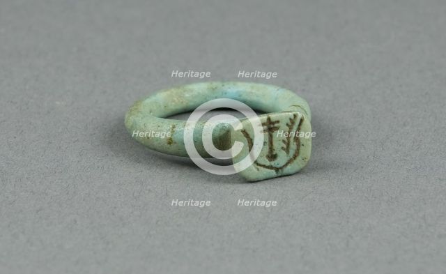 Ring: Bezel inscribed "Happy New Year", Egypt, Late Period, Dynasty 26 (664-525 BCE). Creator: Unknown.