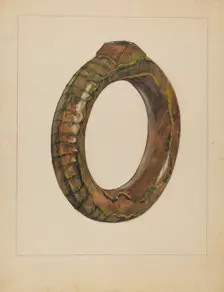 Ring Bottle, 1936. Creator: Jessica Price
