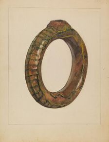 Ring Bottle, 1936. Creator: Jessica Price