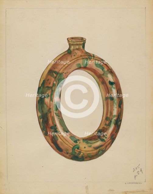 Ring Bottle, c. 1936. Creator: A. Zaidenberg.