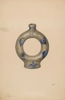 Ring Bottle, c. 1940. Creator: Giacinto Capelli