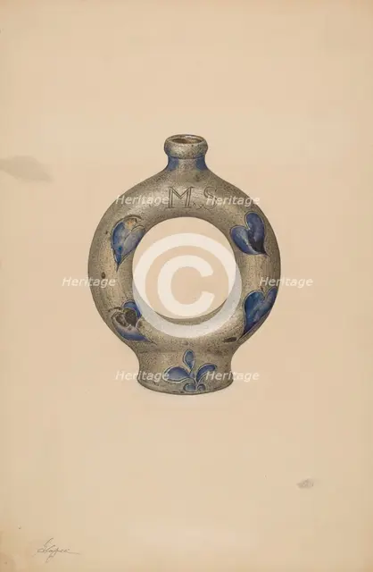 Ring Bottle, c. 1940. Creator: Giacinto Capelli.