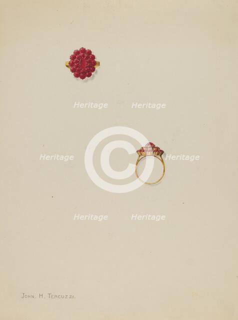 Ring, c. 1938. Creator: John H. Tercuzzi.